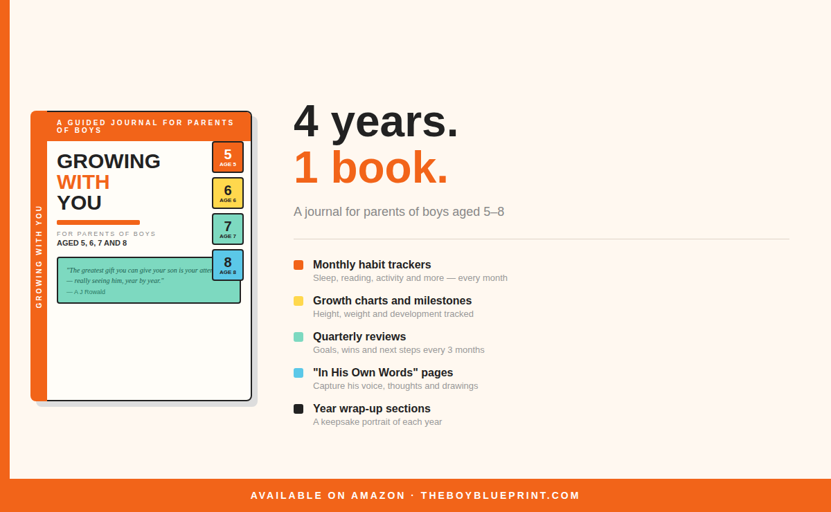 Growing With You: A Parent's Journal for Boys Aged 5, 6, 7 and 8